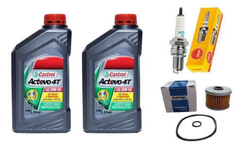 HADA CASTROL Kit Service Honda XR 250 Tornado Filtro Aceite Bujia 0