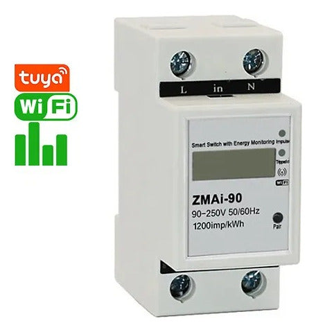 Domotica Switch Tuya Smart Hasta 60 Ah Medidor De Consumo 1