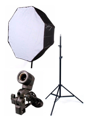 Kit Para Estudio De Newborn Octabox 80cm + Suporte + Tripé 0