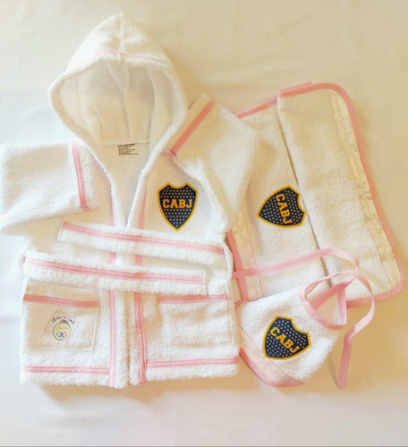 Mi Emoyo Bebé Boca Juniors 3-Piece Bath Set for Newborns 0