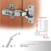 Häfele Push Open Cabinet Hinge 35mm C0 with Base 4 Pack 2