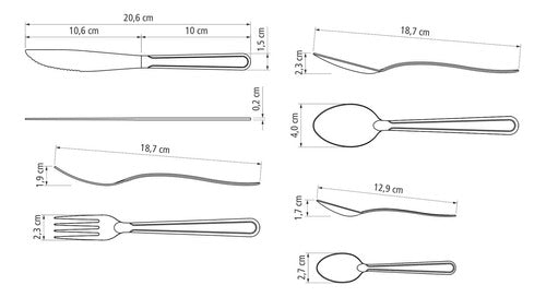 Juego Cubiertos Tramontina Búzios 24 Piezas Acero Inoxidable 4