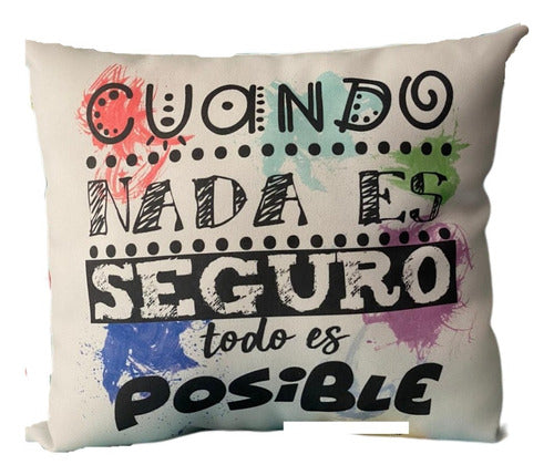 Pack of 2 Sublimated Cushions -Color- Quotes - 30x30 3