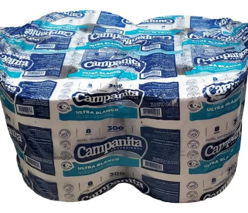 Papel Higienico Campanita Jumb0. 8 Rollos 300 M. Cono Chico. 0