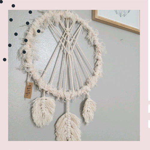 Dreamcatcher Macrame and Feathers 1