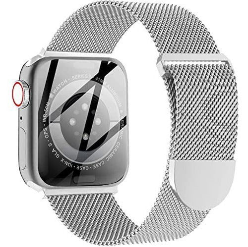 Metal Milanese Loop Band Compatible with Apple Watch 38/40/41mm - Silver 0