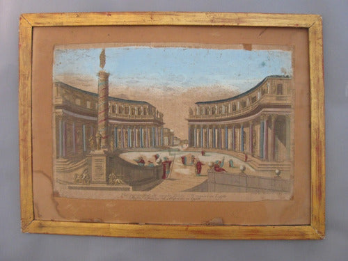 Antiguo Grabado Palacio De Alejandria En Egipto, 1762 Vanier 0