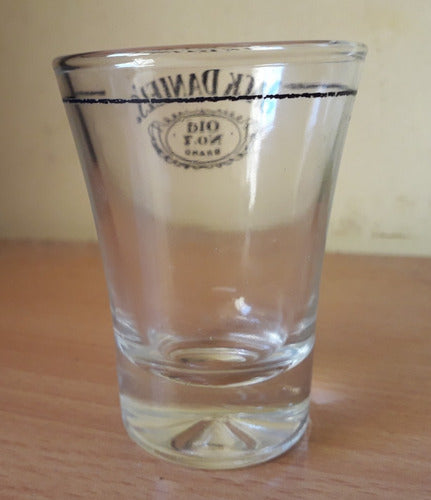 Vaso Vasito Shot Whisky Jack Daniel's Logo Alt7cm Vidrio C/u 2