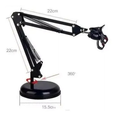 Huguel DM108 Articulated Desk Support Arm for Streaming Mobile Devices 2