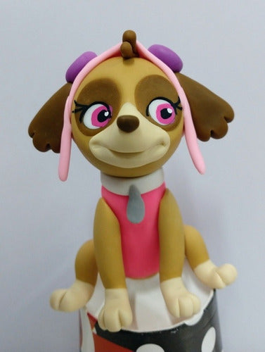 Fantasy Adorno Torta Patrulla Canina Paw Patrol Skye Porcelana Fría 1