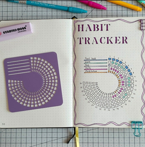 Habit Stencils X2 for Planners 0