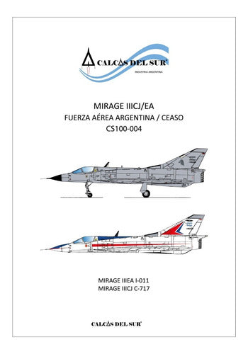 Calcas  Mirage Iii Ea En  Fuerza Aerea  1/100 Calcas Del Sur 1