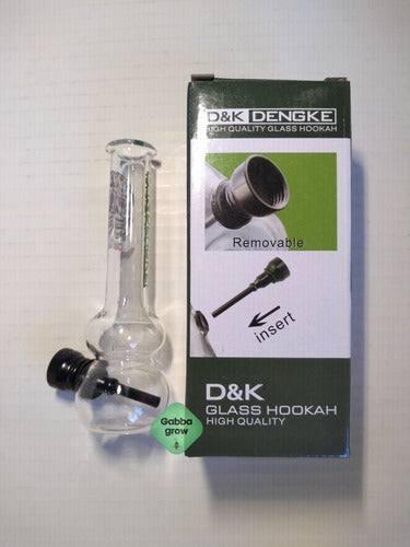 DK Glass Water Pipe 12cm + 5 Metal Screens by Gabba Grow 4