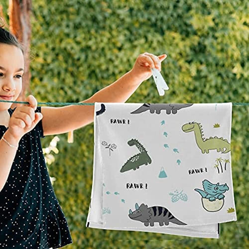 Giwawa Cute Dinosaur Hand Towel Set of 2 2