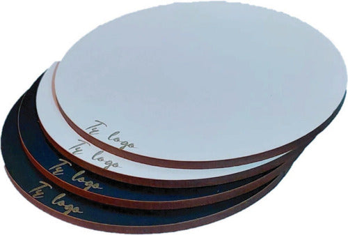 Set of 20 30cm Cake Bases with Engraved Logo - MDF Decotrónica 7