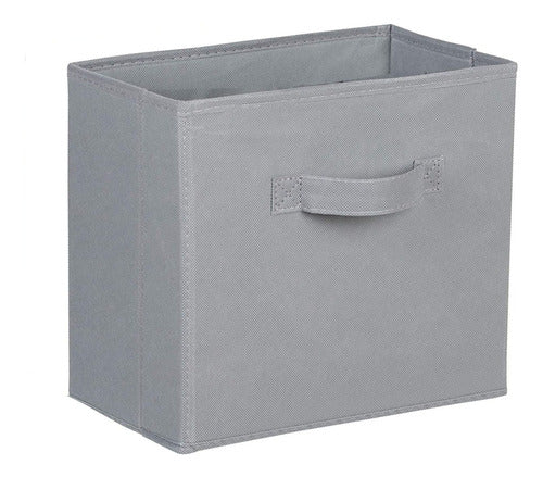 Medium Foldable Fabric Organizer Box - Gray Compactor 0