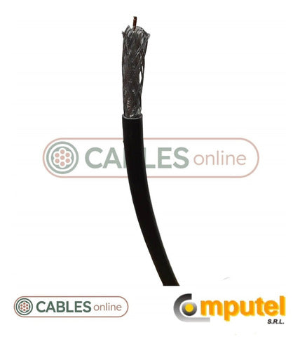 Cable Coaxial Rg 59 Liviano 75 Ohm 0,6mm2 Computel 1m 1