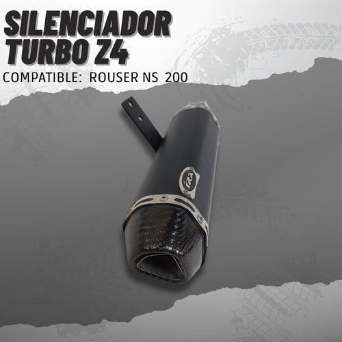 Turbo Z4 Exhaust Muffler for Bajaj Rouser Ns 200 S/Short - Tuamoto 4