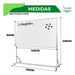 Quadro Branco Magnético 120x90 Cavalete Regulável Com Roda 1