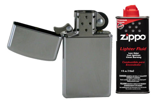 Zippo Combo 49452 Grey Original + Lighter Fluid 0