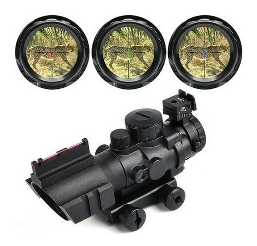 CVLIFE Tactical 4x32 Holographic Scope with Illuminated Reticle for 11/22 Rail 0