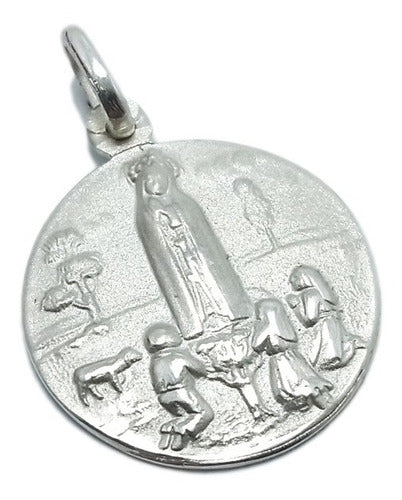 Vicenza Medalla Virgen De Fátima - Silver - Engraving Included - 20mm 0