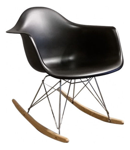 Amoblamientos Romano Sillon Mecedor Eames Diseño Moderno Base Cromada 0