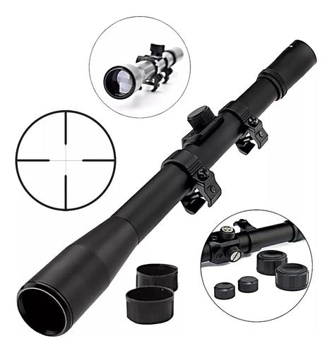 Shilba Rimfire 4x20 Telescopic Sight with Airgun Mount 1