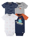 Gerber Pack of 4 Short Sleeve Cotton Baby Bodysuits for Summer 6