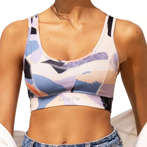 Reinforced Brigitte B9 Sublimated Microfiber and Cotton Sports Top 0