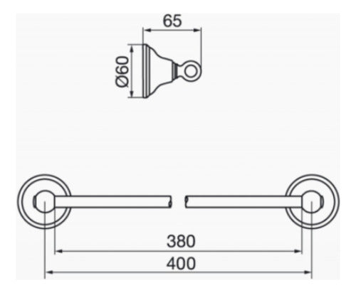 FV Kit Accesorios Baño Toalleros Aro Porta Cepillos Newport 4