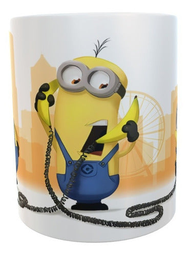 Taza Cerámica Minions Telefono Sublimada 1