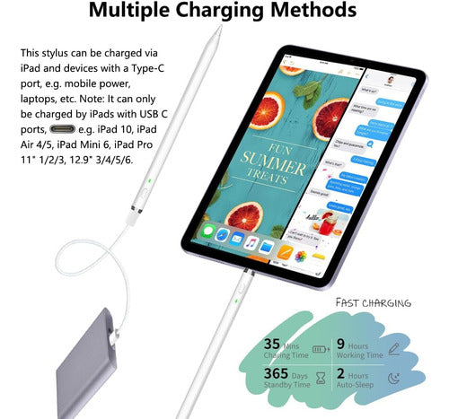 KIROSA iPad Pencil 1st Gen Fast Charging Palm Rejection Tilt 2