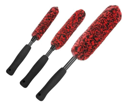 Carsgood Car Wool Brush Set for Wheels 0