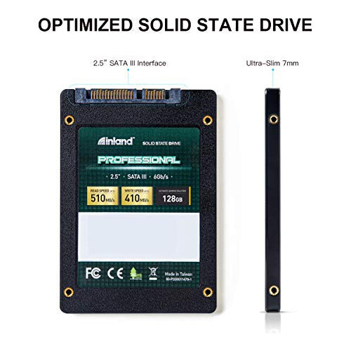 Inland Professional 128GB SSD 3D TLC NAND SATA III 6Gb/s 2.5" 1