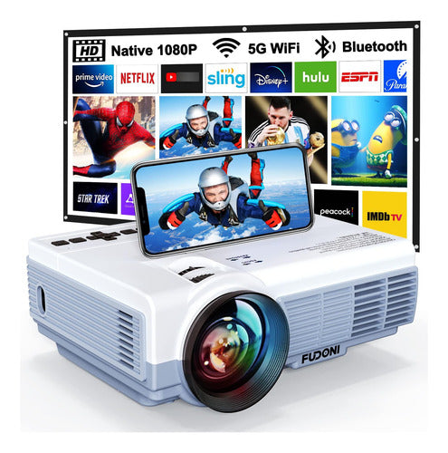 Proyector Wifi 5g 1080p 10000 Lúmenes Para Cine En Casa 0