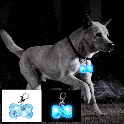 Luz Para Perros Con  Forma De Huesito 3 Tipos De Luminosidad 4