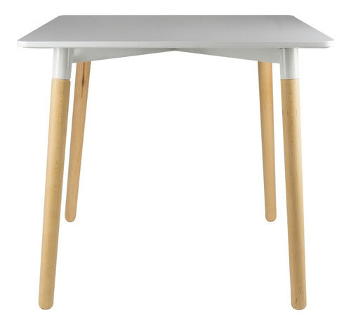 Baires4 Eames Square Dining Table 70x70 Nordic Wood 0