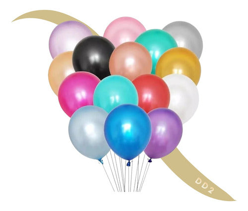 50 Globos Látex Perlados 10 Pulgadas Color Surtidos Oferta 0