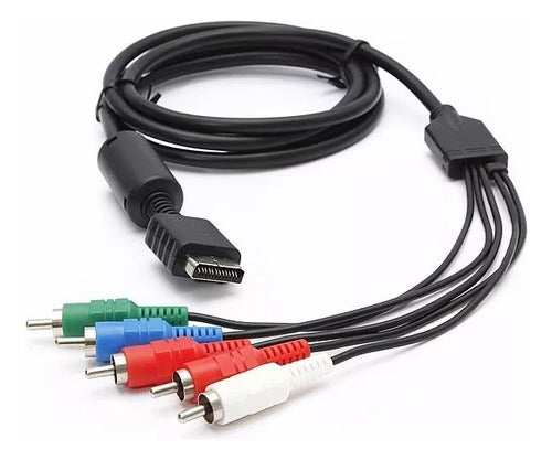 Seisa Component Video Cable for PS2 and PS3 - 1.8 Meters Long 0