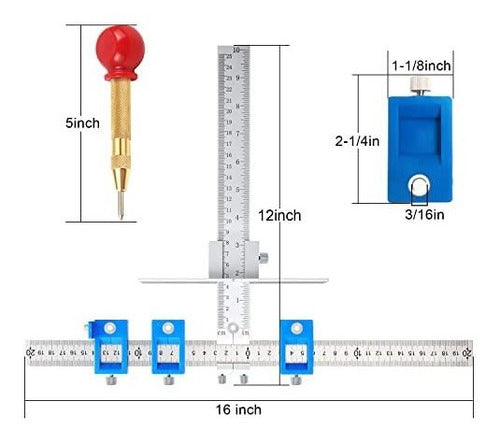 King&Charles Cabinet Hardware Jig - Hardware Template Tool for Furniture Handles 5