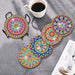 Vcekract Diamond Painting Coasters, 6 Pcs Mandala Diamond Art Coasters With Holder 1