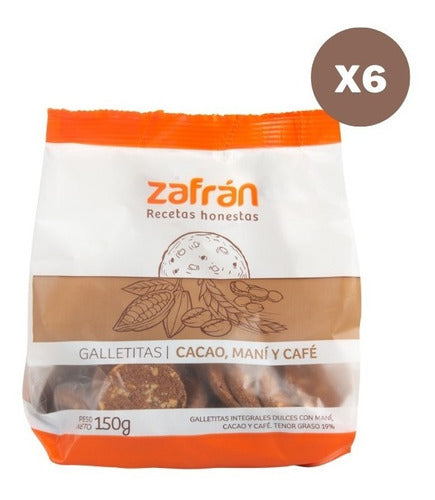 Zafrán - Sweet Cookies (Cacao, Peanut, and Coffee) x6 Units 0