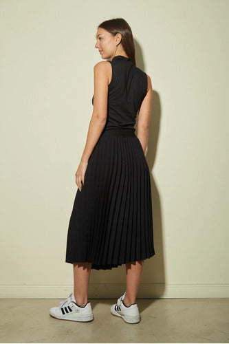 Elegant Trendy Pleated Crepe Skirt Deva 13