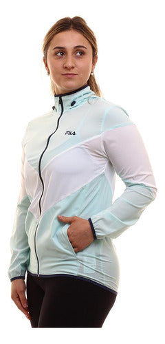 Fila Women's Windbreaker Jacket with Hood in Light Blue 1