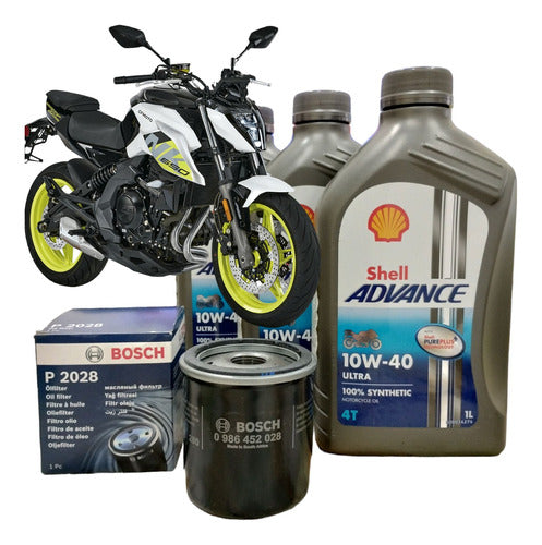 Cfmoto Kit Service 650 - Shell Advance Oil + Bosch Filter 0