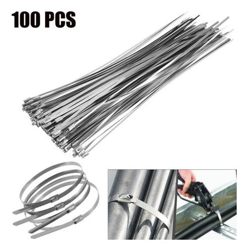 Marine Grade Stainless Steel 100 Piece Metal Cable Ties 2