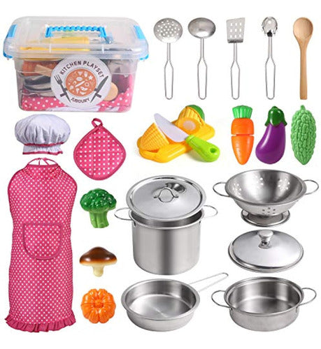 Juboury Juego De Juguetes De Cocina Con Utensilios 0