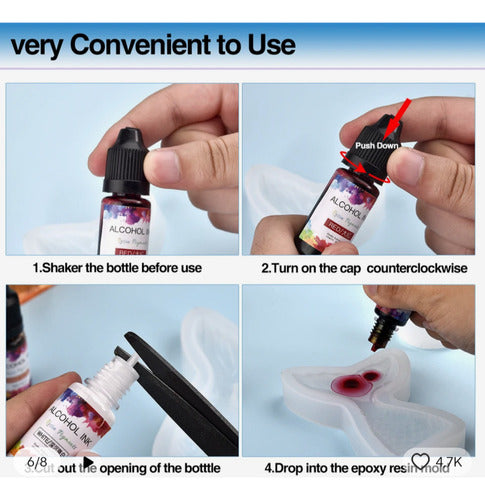 AIUARTESANAS Alcohol Ink Pigment - Liquid Resin Colors 4