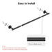 Forious Matte Black Towel Bar 66cm 4